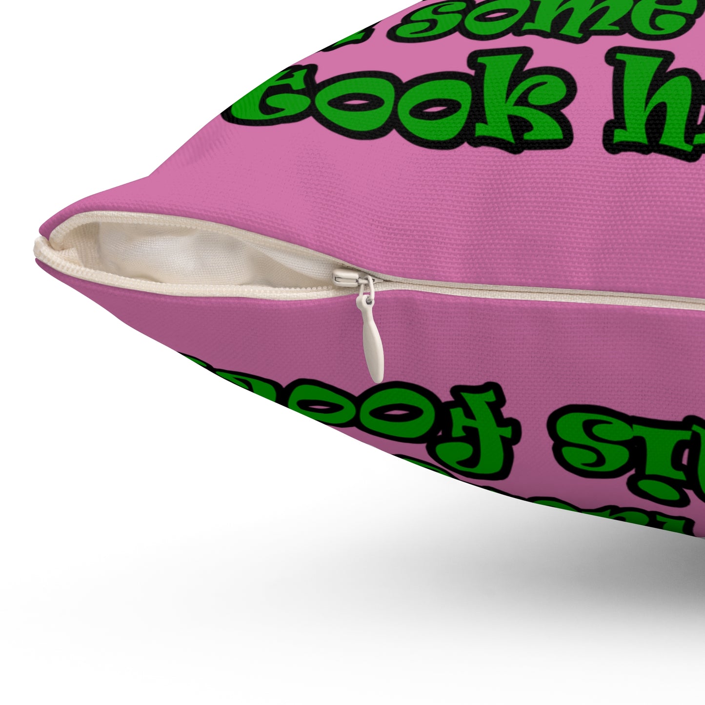 turtle race - Spun Polyester Square Pillow - (light pink)