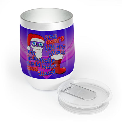 santa's shoes - Chill Wine Tumbler (purple-pink wave)