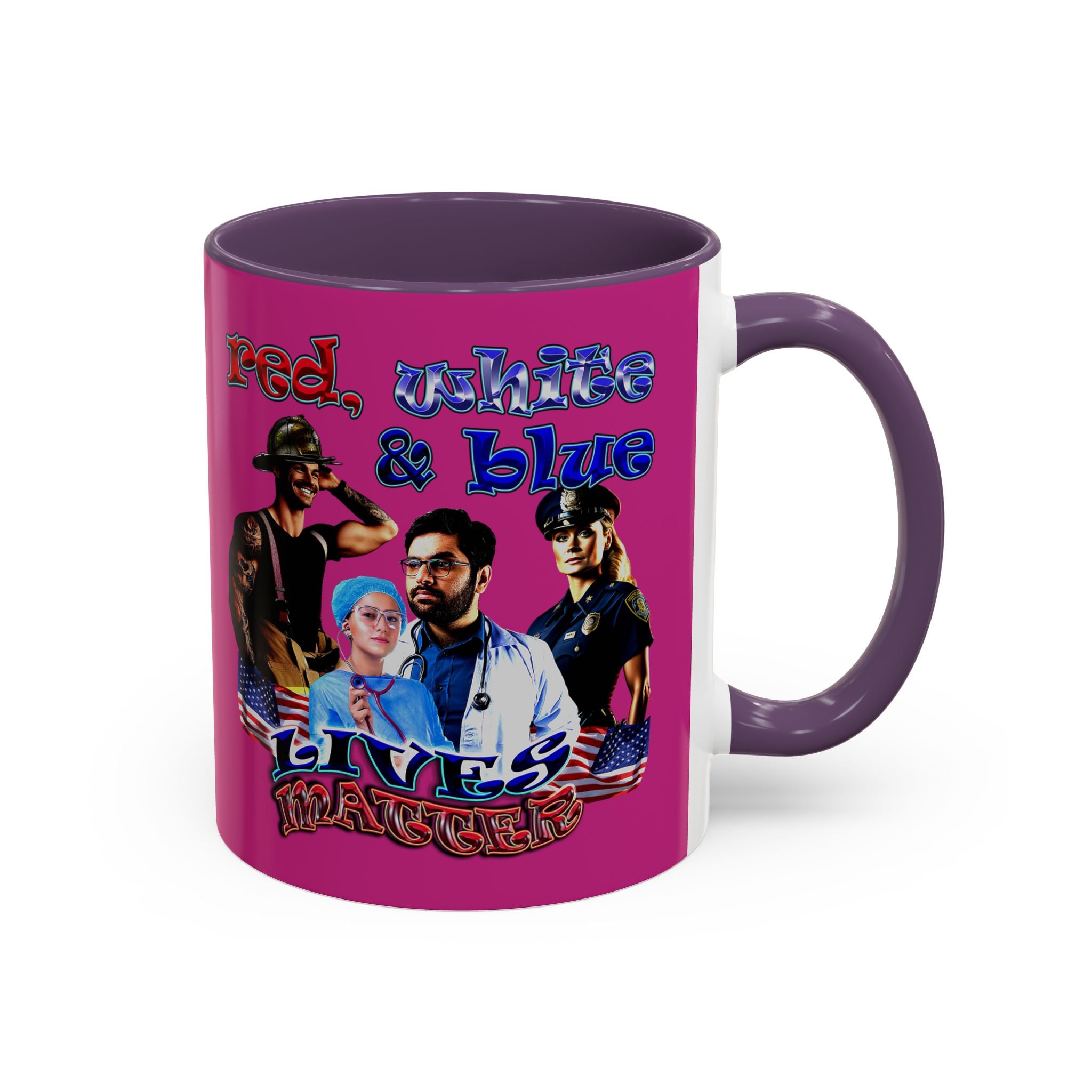 rw&b lives matter - Accent Mug (pink)
