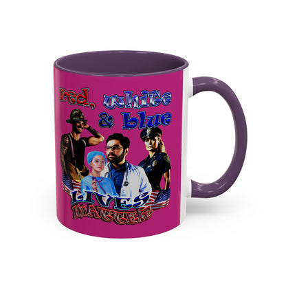 rw&b lives matter - Accent Mug (pink)