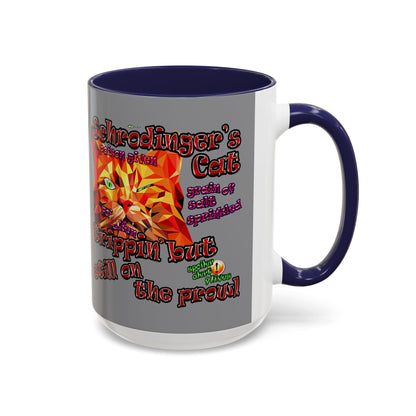 schrodinger's cat - Accent Mug (grey)