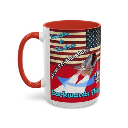 shoot for the stars - Accent Mug (dark red)