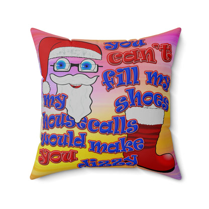 santa's shoes - Spun Polyester Square Pillow - (color blur)