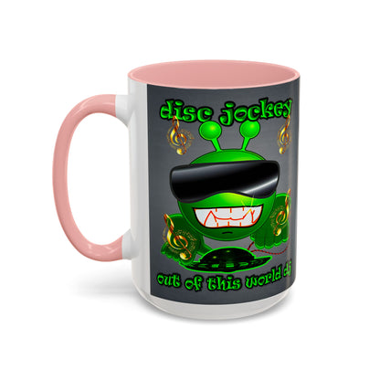 disc jockey - Accent Mug (grey-light grey)