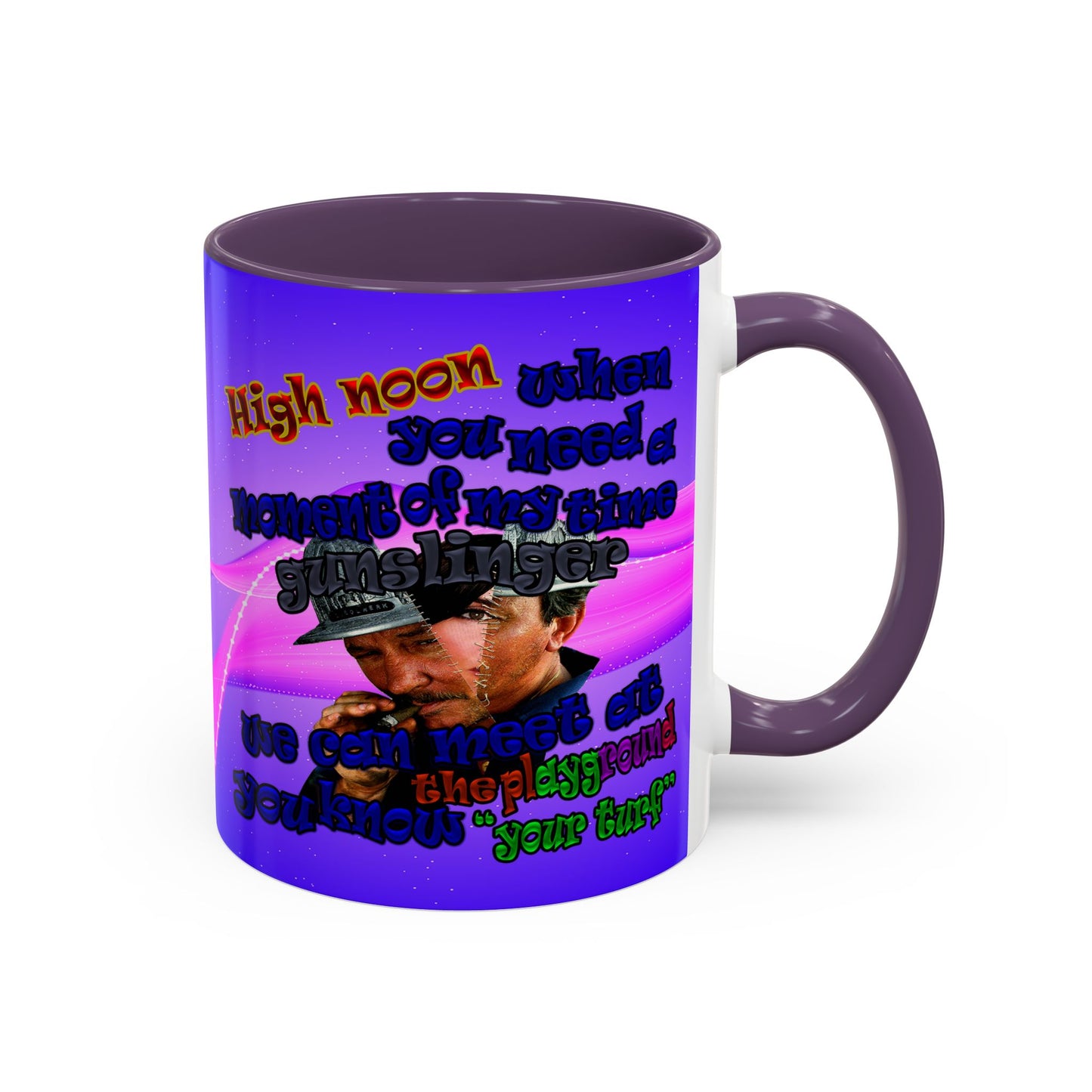 high noon - Accent Mug (purple-pink wave)