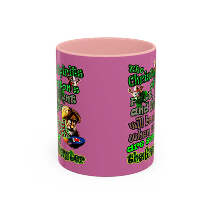 christmas spirits of boston - Accent Mug (light pink)