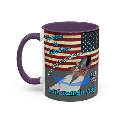 shoot for the stars - Accent Mug (dark grey)
