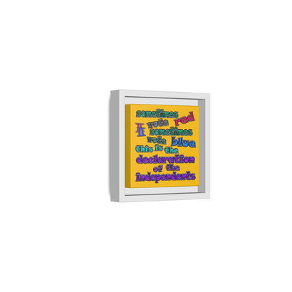 declaration of the independents - framed canvas art (yellow)