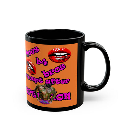 hoes b4 bros - Black Mug (crusta)