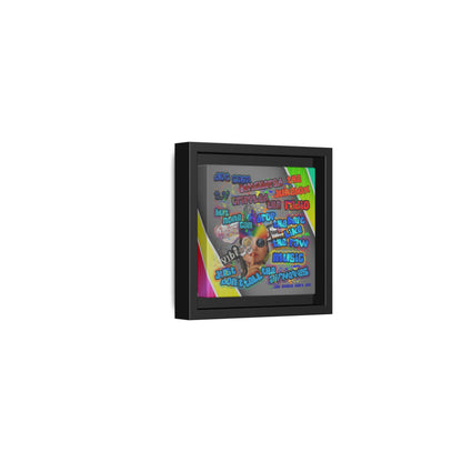 drop the beat - framed canvas art (rainbow split)