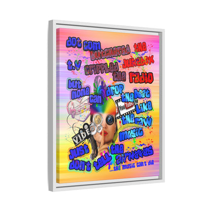 drop the beat - framed canvas art (color blur)