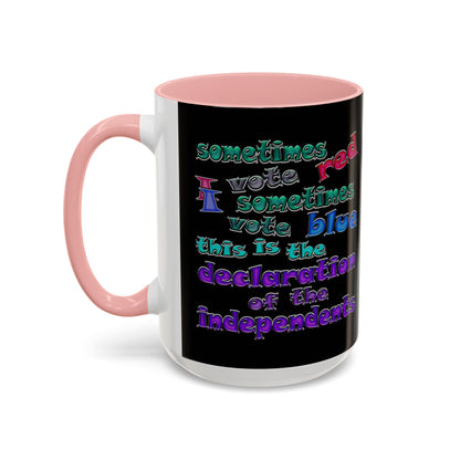 declaration of the independents - Accent Mug (black)