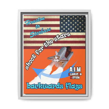 shoot for the stars - framed canvas art (orange)