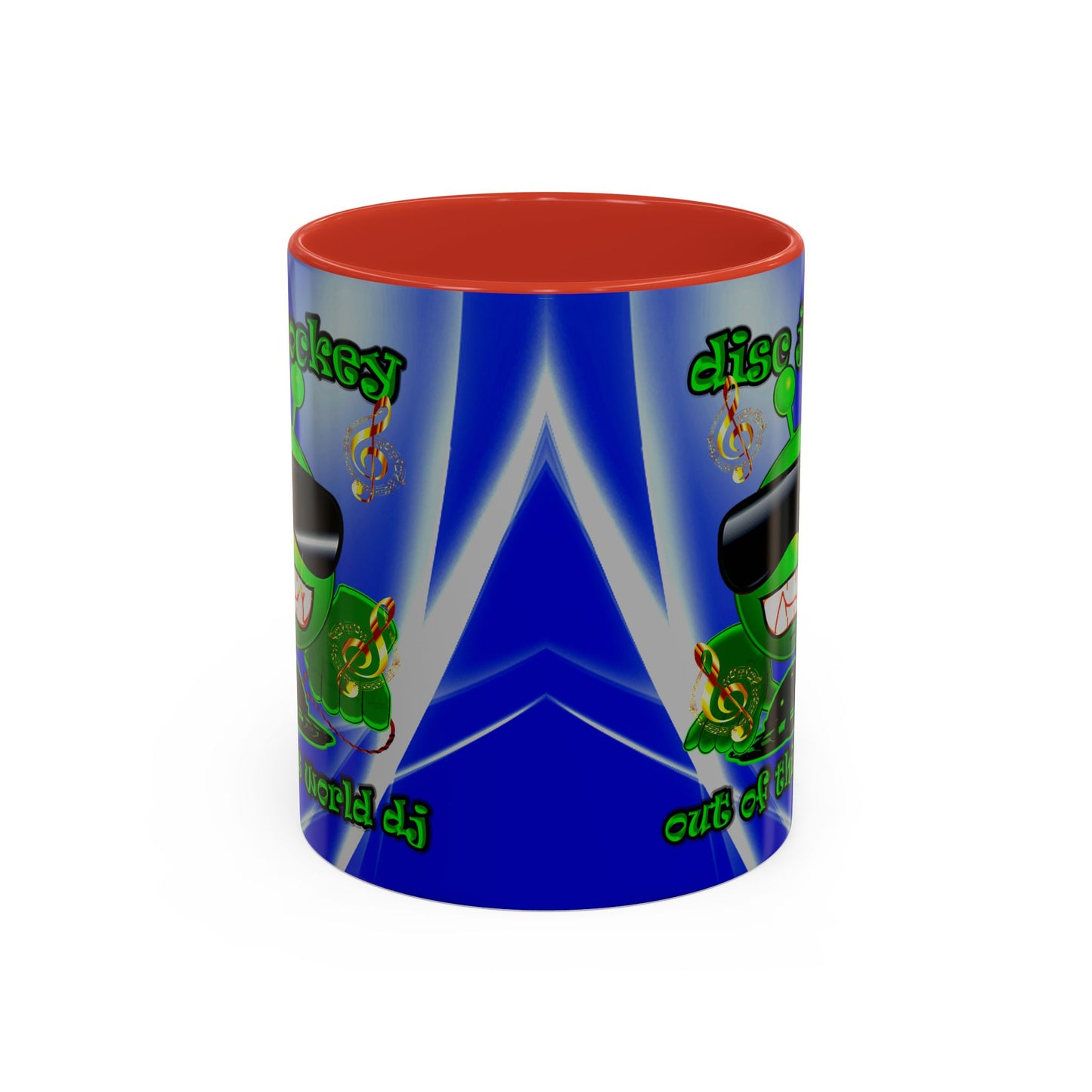 disc jockey - Accent Mug (blue-white wave)