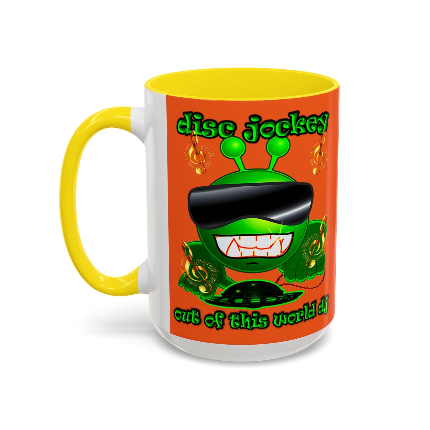 disc jockey - Accent Mug (orange)