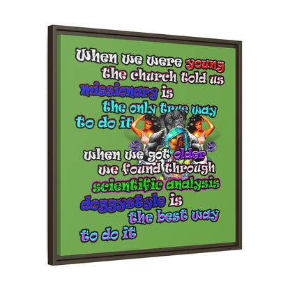 doggystyle - framed canvas art (green)
