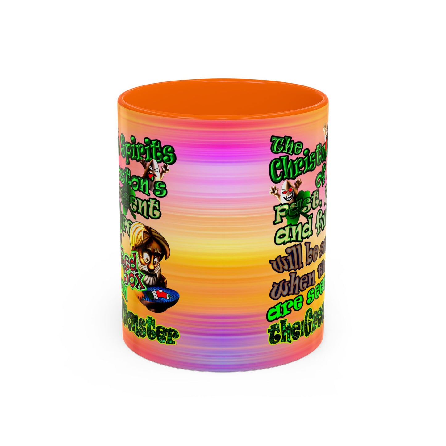 christmas spirits of boston - Accent Mug (color blur)