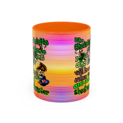 christmas spirits of boston - Accent Mug (color blur)