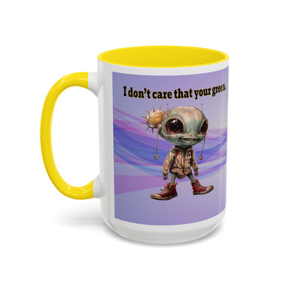I don't care that your grey - Accent Mug (light blue-pink wave)