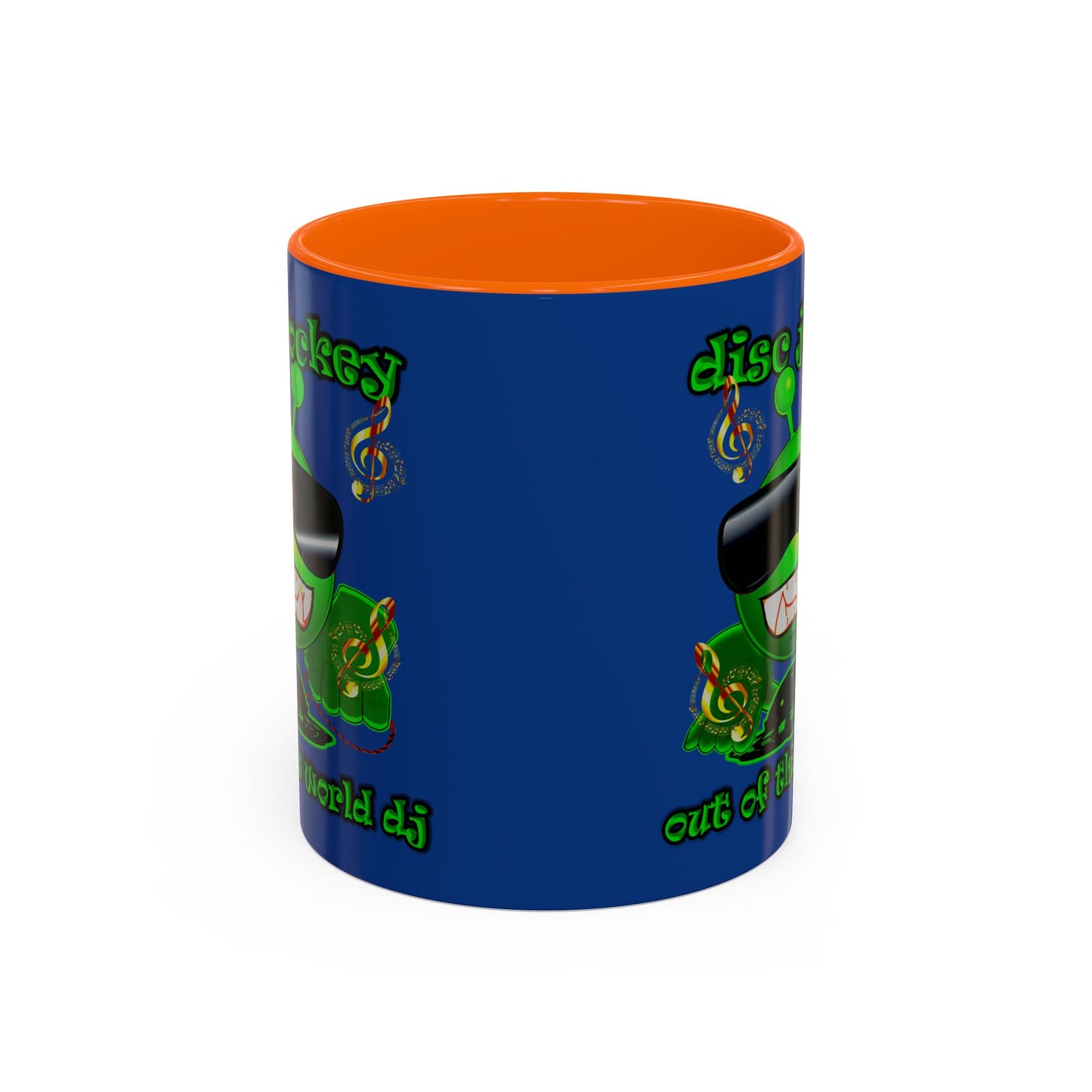 disc jockey - Accent Mug (dark blue)
