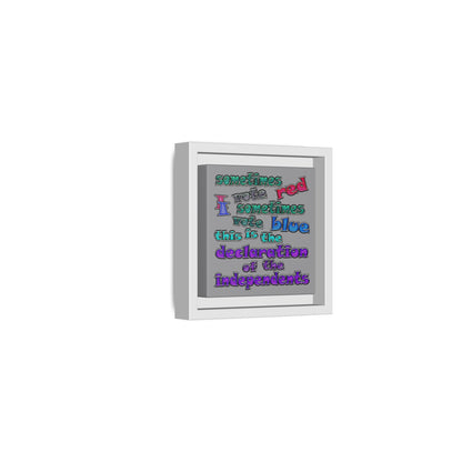 declaration of the independents - framed canvas art (grey)