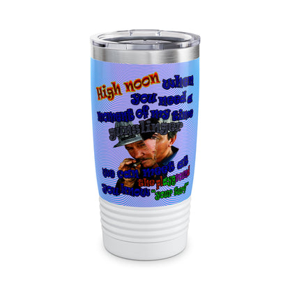 high noon - Ringneck Tumbler, 20oz (light blue-purple wave)