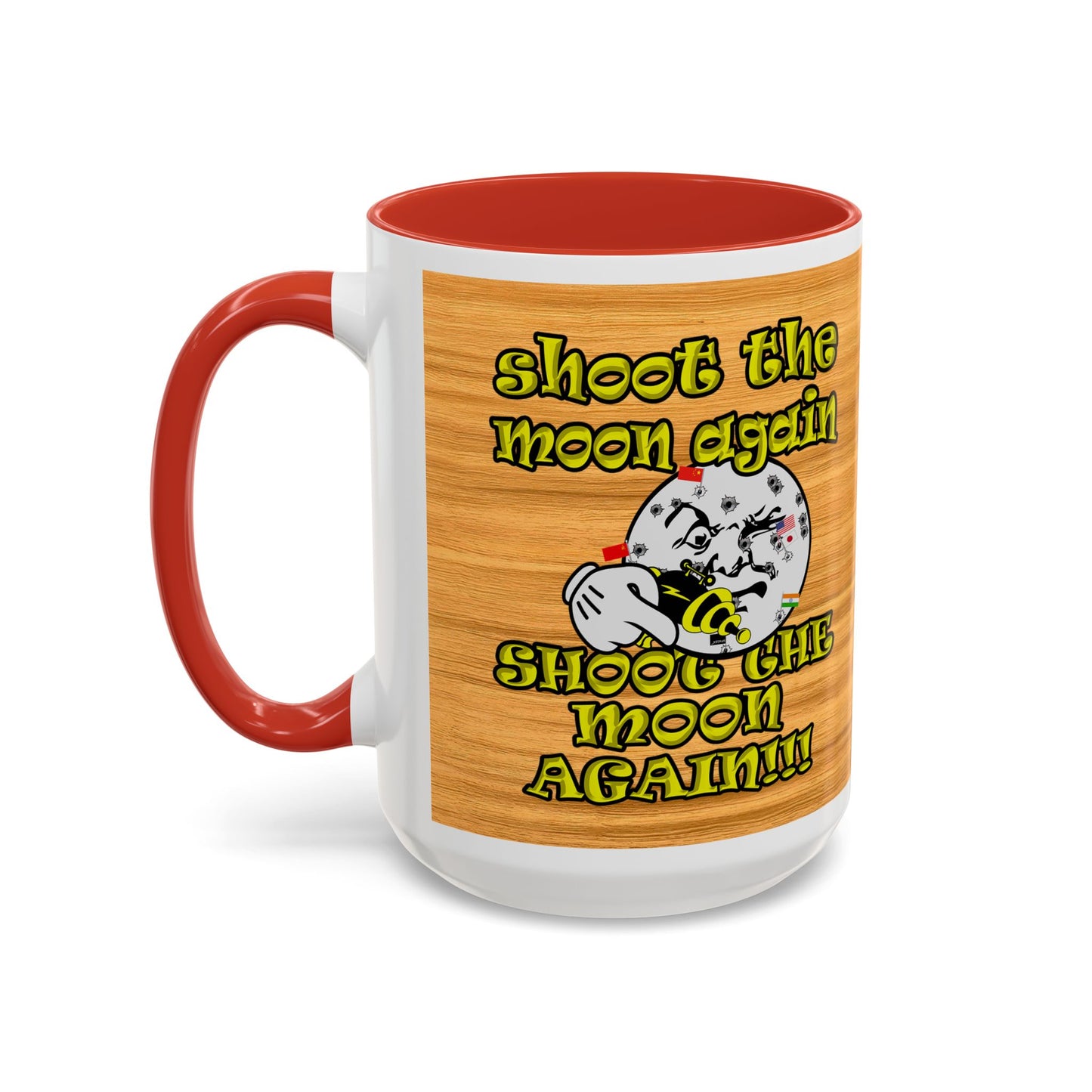 shoot the moon again - Accent Mug (butterscotch wood finish)