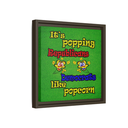 popping like popcorn - framed canvas art (green turf)