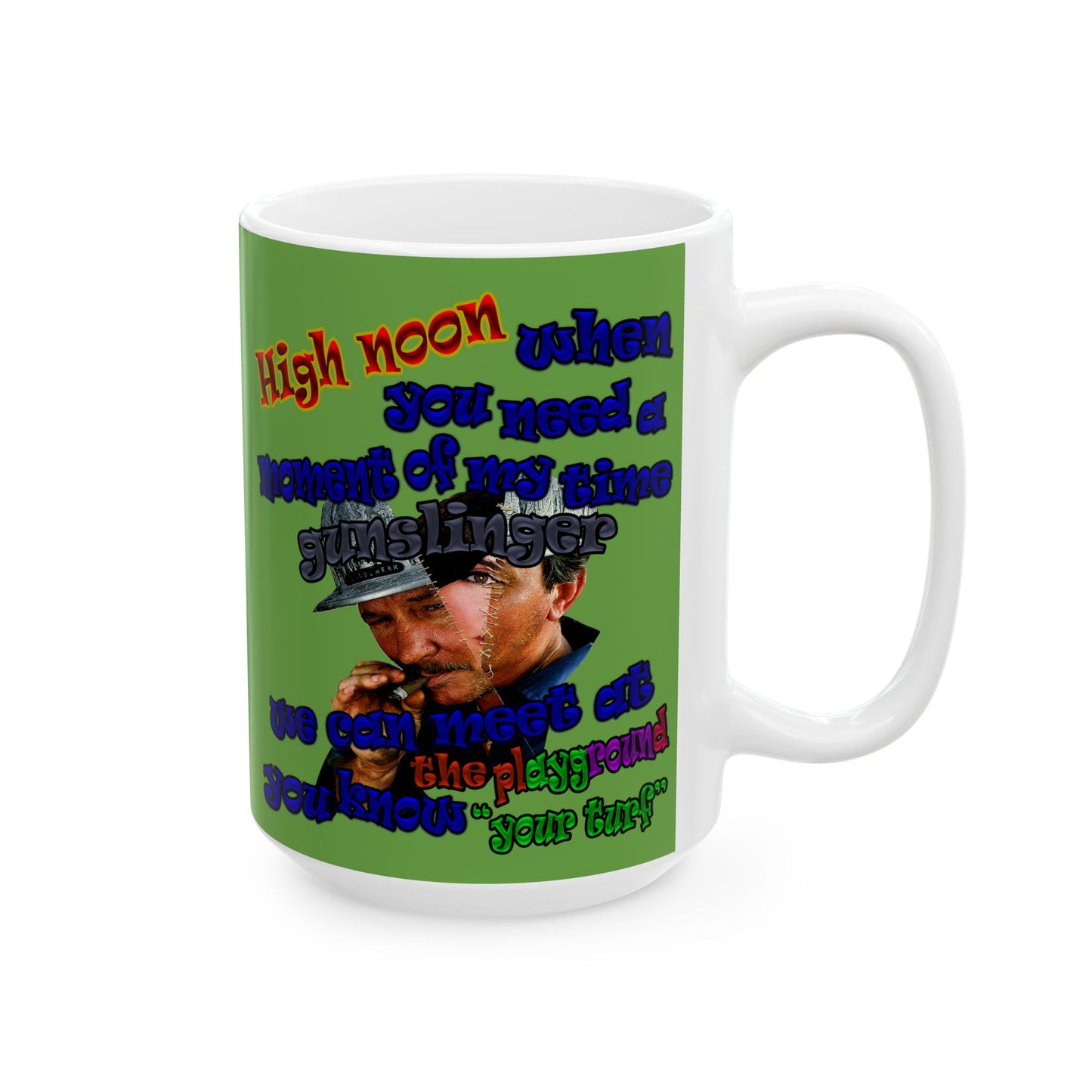 high noon - White Mug (green)