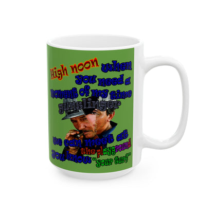 high noon - White Mug (green)