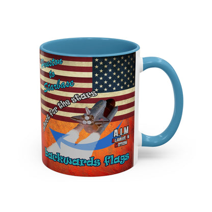 shoot for the stars - Accent Mug (burnt orange)