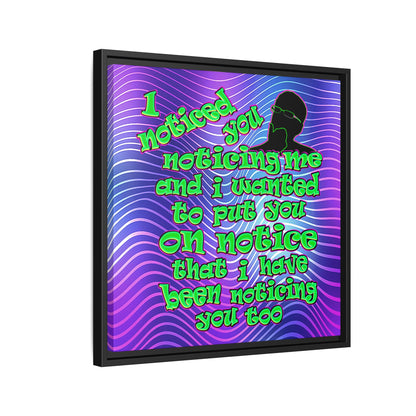 noticed you noticing - framed canvas art (purple wave)