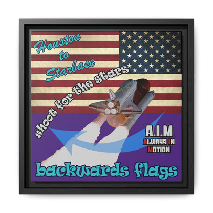 shoot for the stars - framed canvas art (purple)