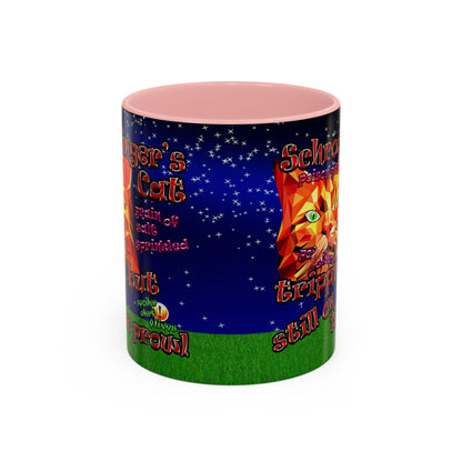 schrodinger's cat - Accent Mug ('snoops' background)