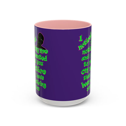 noticed you noticing - Accent Mug (purple)