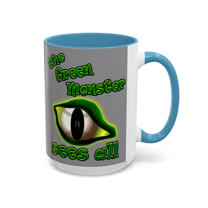 green monster - Accent Mug (grey)