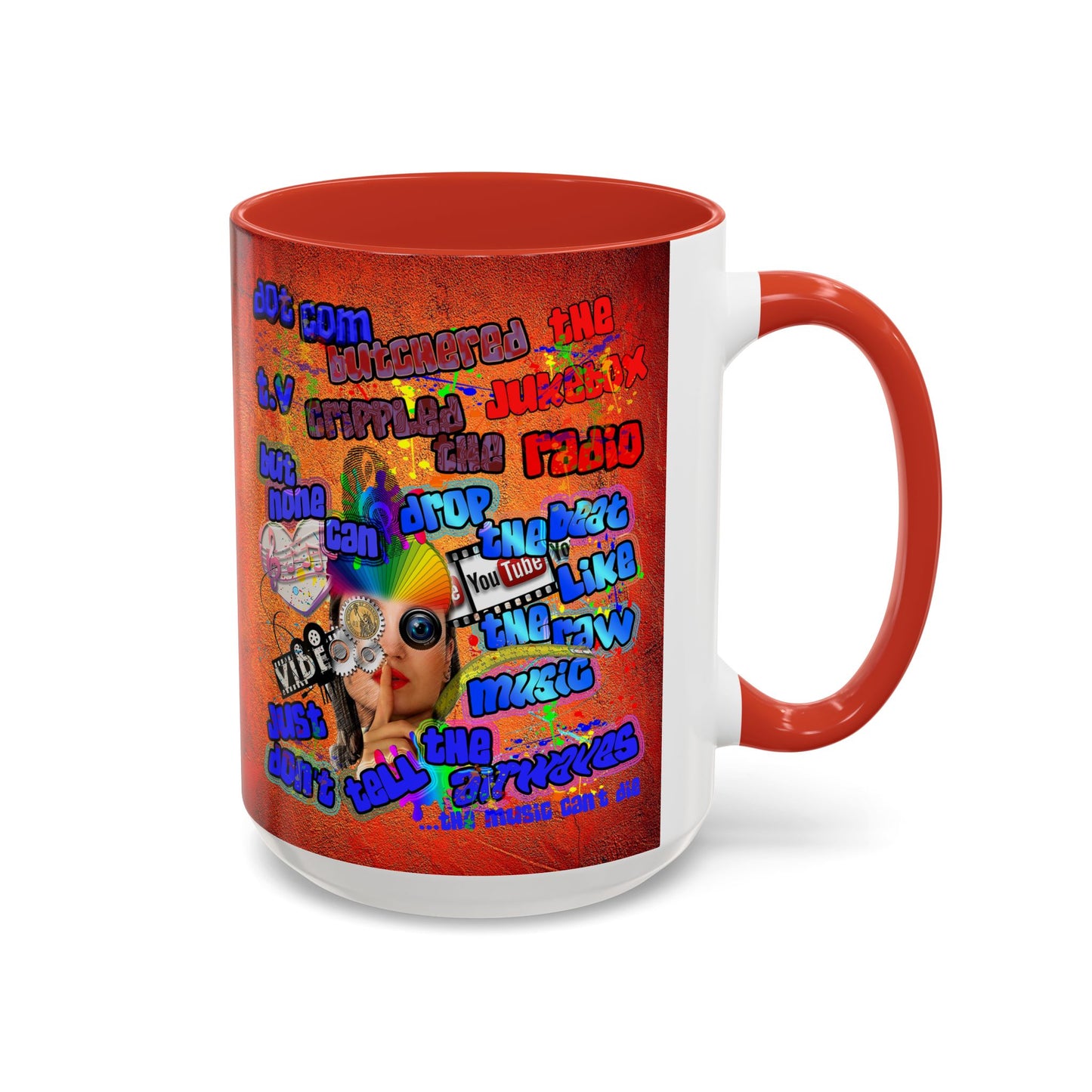drop the beat - Accent Mug (burnt orange)