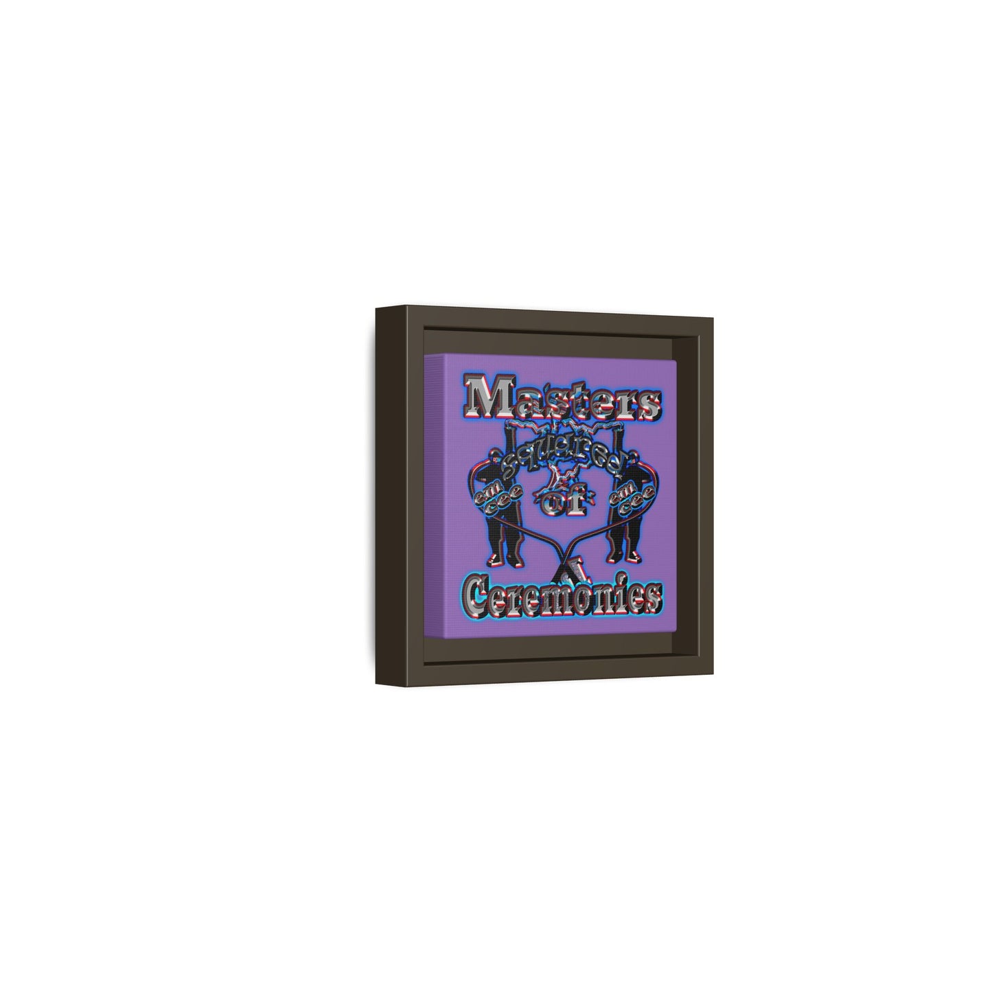 em cee squared - framed canvas art (light purple)