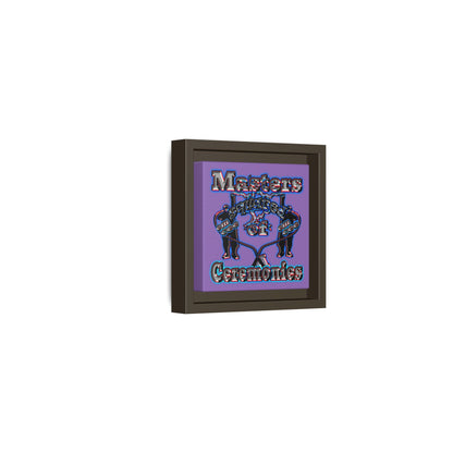 em cee squared - framed canvas art (light purple)