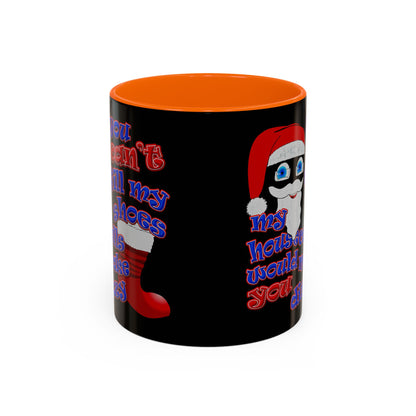 santa's shoes - Accent Mug (black)