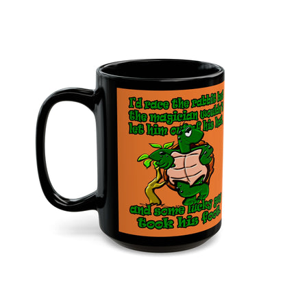 turtle race - Black Mug (crusta)