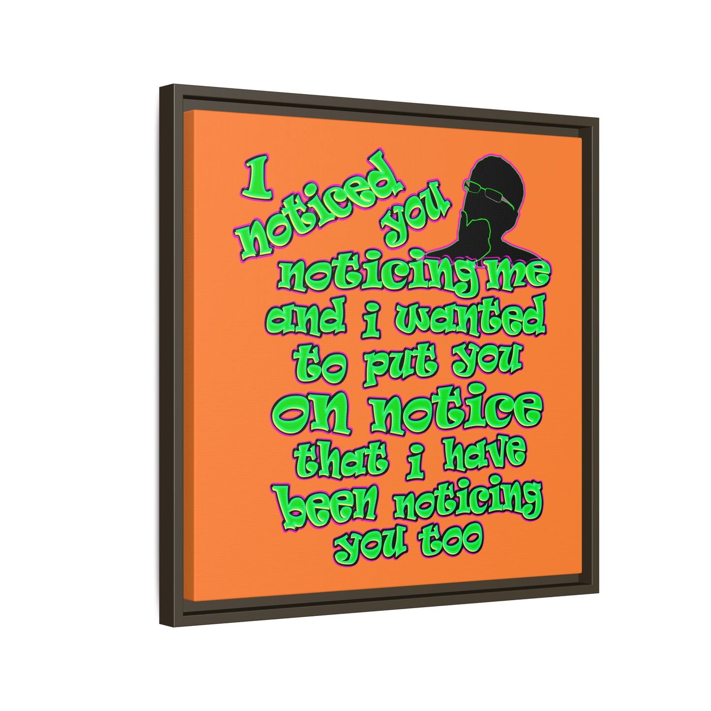 noticed you noticing - framed canvas art (crusta)