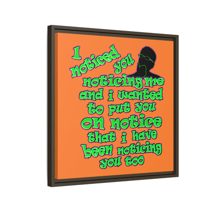 noticed you noticing - framed canvas art (crusta)
