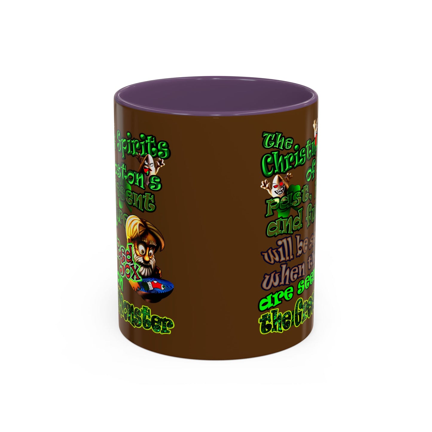 christmas spirits of boston - Accent Mug (brown)