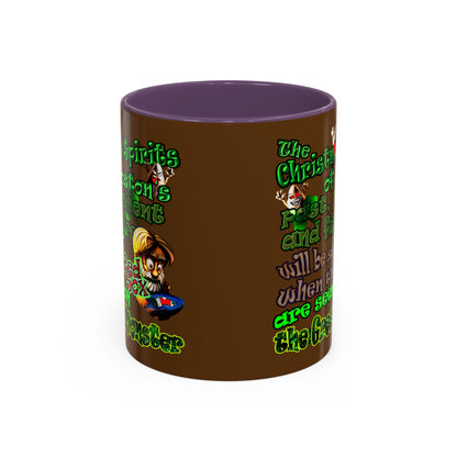 christmas spirits of boston - Accent Mug (brown)