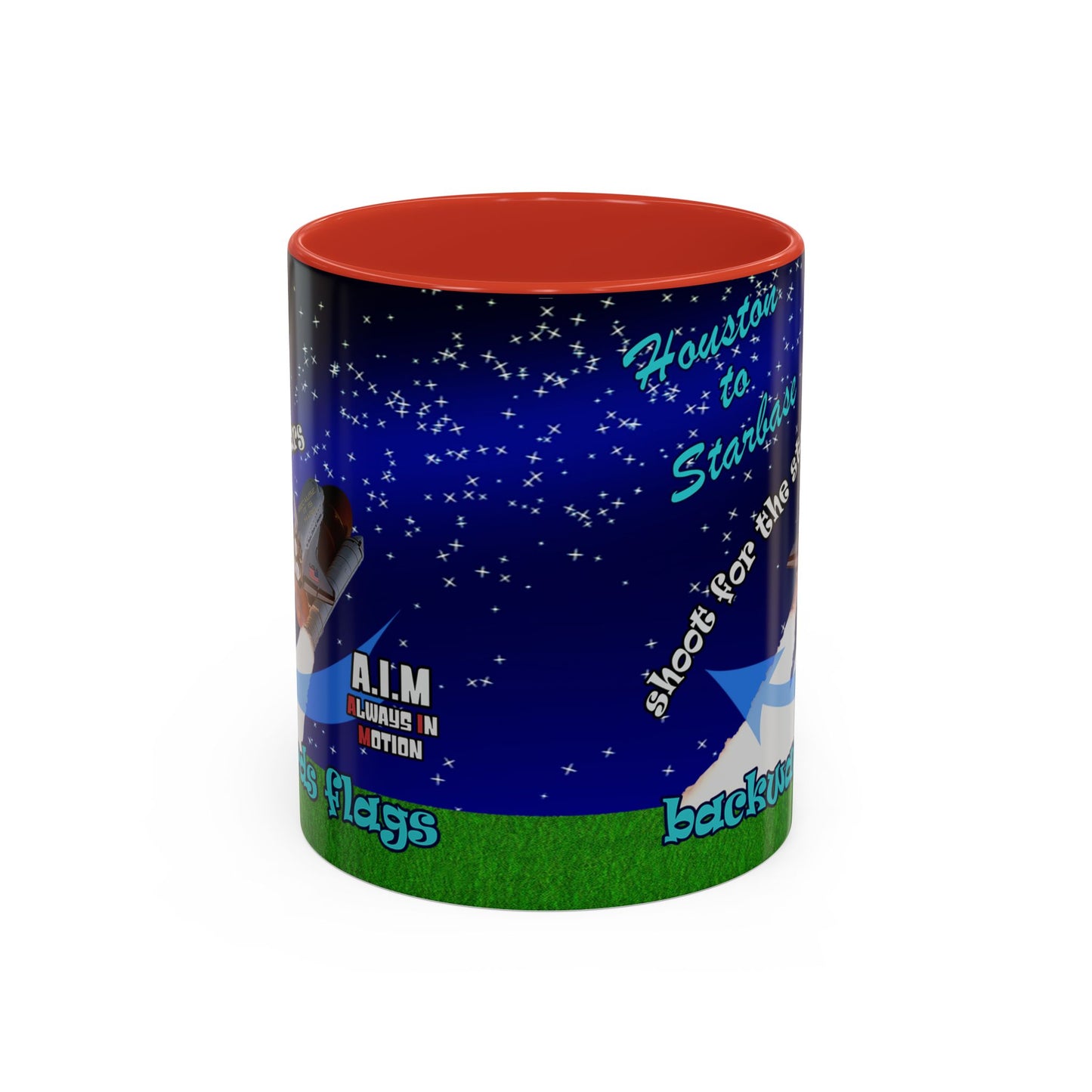shoot for the stars - Accent Mug ('snoops' background)