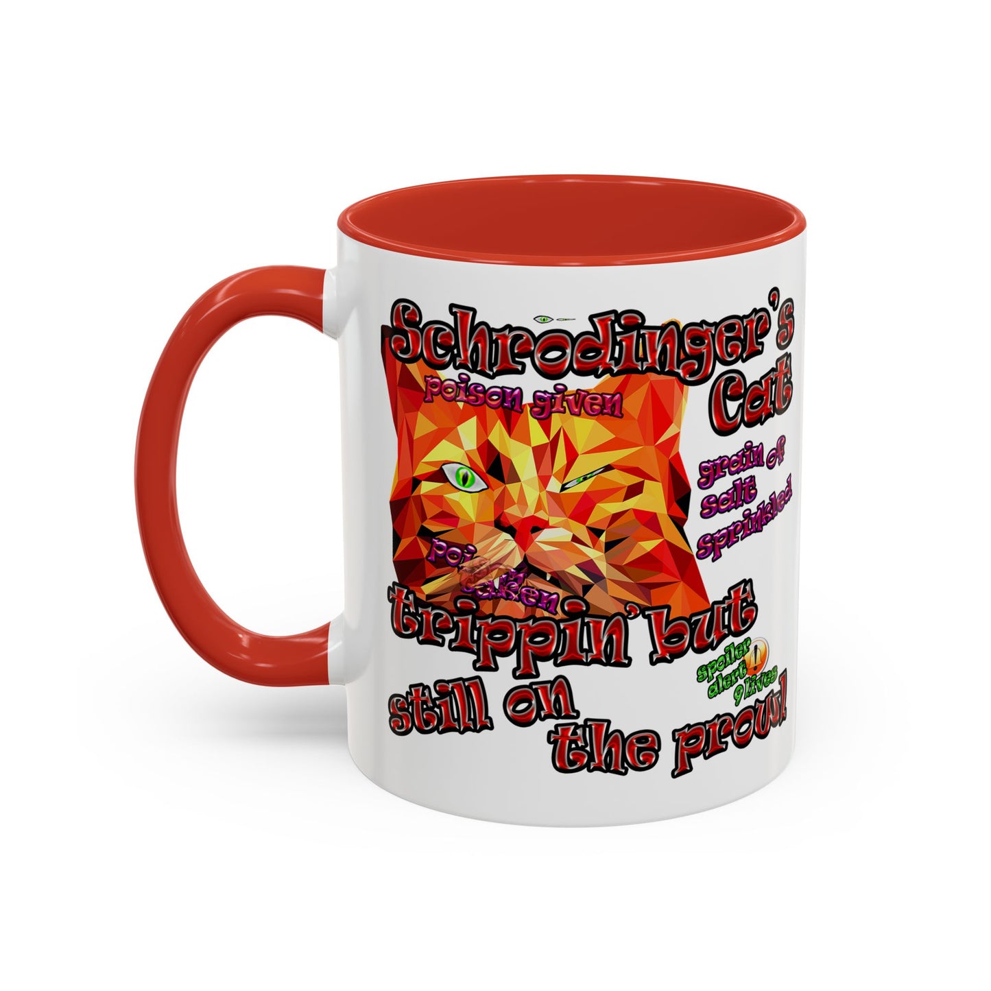 schrodinger's cat - Accent Mug (white)