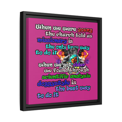 doggystyle - framed canvas art (pink)