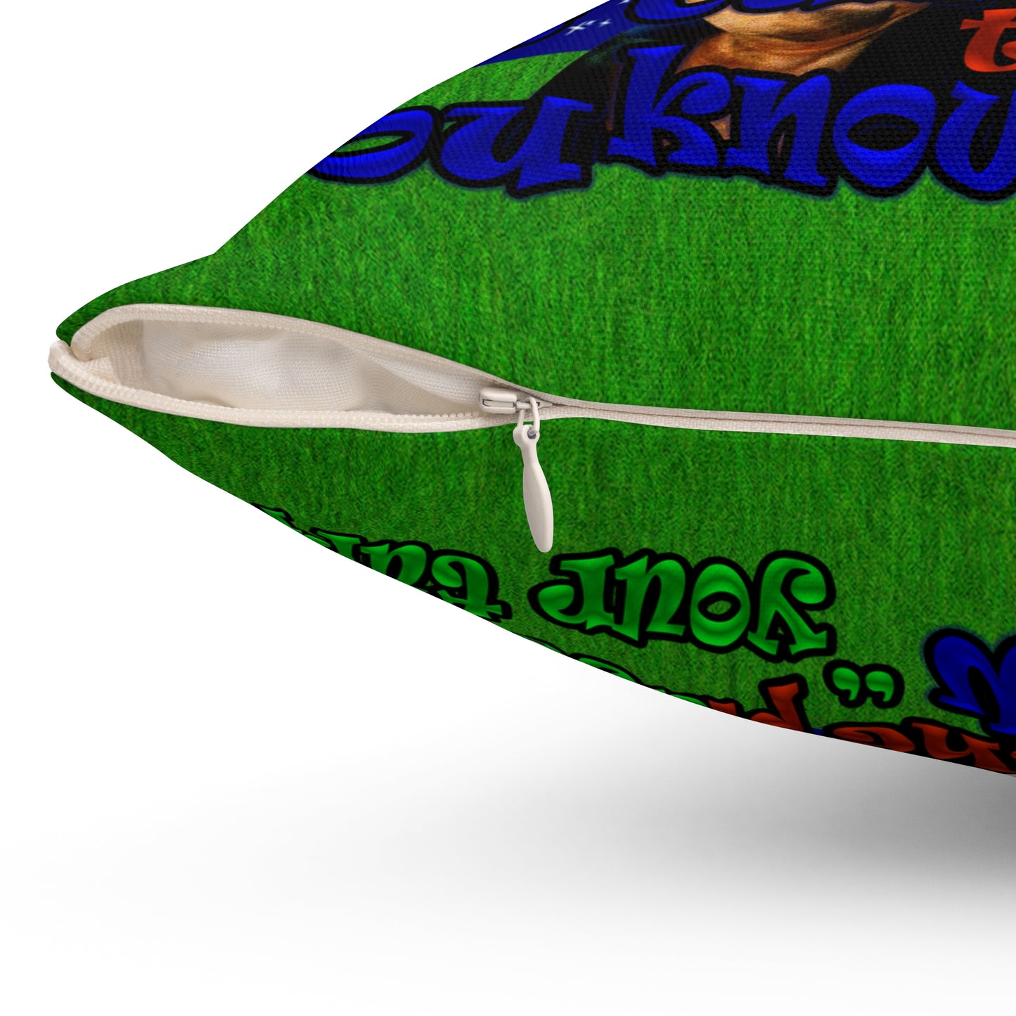 high noon - Spun Polyester Square Pillow - ('snoops' background)