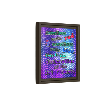 declaration of the independents - framed canvas art (purple wave)